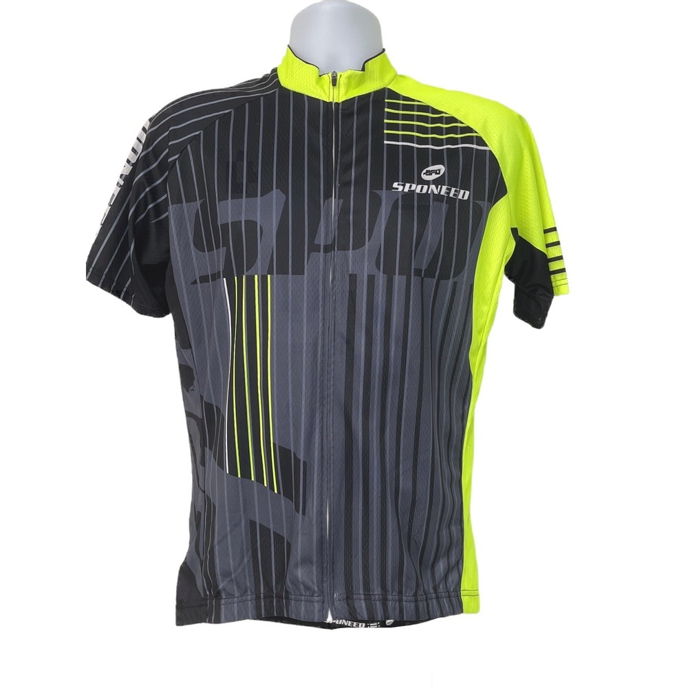 NWT Sponeed Cycling Jersey Men's Size Large Zip Front 3 Pockets
